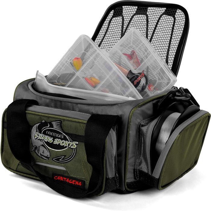 Сумка для рибалки normani водонепроникна сумка для форелі озеро з 4 коробками для снастей коробки для наживки спінінгова сумка для риболовлі коробка для риболовлі аксесуари для рибалки рюкзак для рибалки