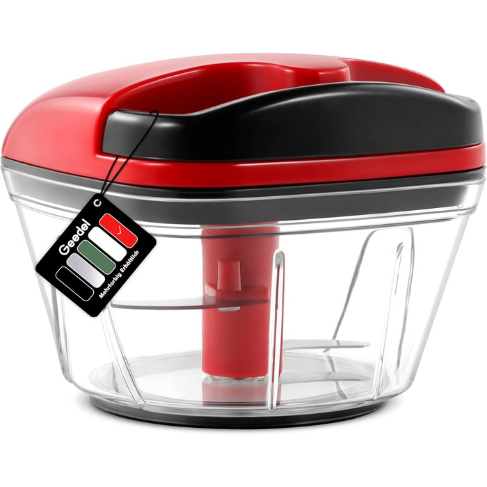 Подрібнювач цибулі Geedel, подрібнювач цибулі зі шківом, ручний подрібнювач овочів з лезами з нержавіючої сталі, мультиподрібнювач