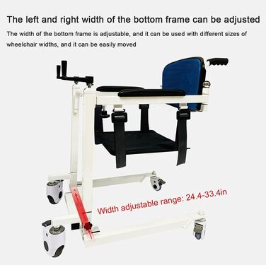 Машина для перенесення інвалідного візка для підйому пацієнта для дому, транспортування інвалідного крісла, допомога при підйомі пацієнта з ручним підйомом з м'якою подушкою, допомога для перенесення сидіння унітазу для людей похилого віку, інвалідів, люд