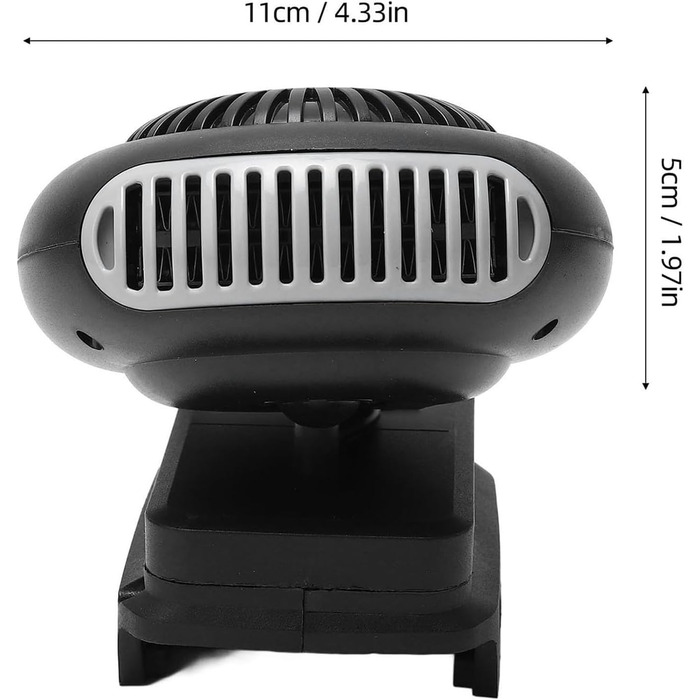 Автомобільний обігрівач з акумулятором, міні-додатковий обігрівач, акумуляторний вентилятор-обігрівач з 2 режимами (30-80C), захистом від перекидання та USB-портом, швидким нагріванням, антиобледенителем, підігрівом вікон автомобіля (акумулятор 2000 мАг*2