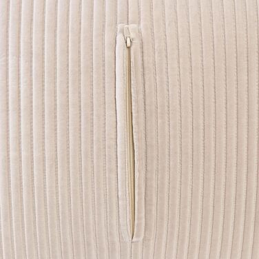 Пуф для сидіння, Табурет, Вельвет, Бежевий, 50 x 50 см, Квадратний, Сучасний, Скандинавський, Mukki