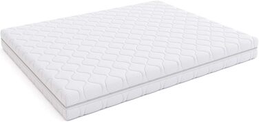 Двосторонній матрац Storeo Basics High Elasticity, середньої жорсткості (H3) та жорсткої (H4), 90 x 200 x 20 см, білий