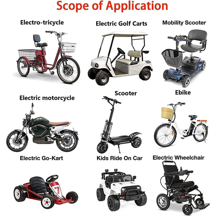 Потужний акумулятор, літій-іонний акумулятор 24 В 10 Аг/12 Аг/15 Аг/20 Аг із захисною платою BMS, водонепроникний акумулятор з ПВХ для двигунів потужністю 200 Вт 500 Вт Клас енергоспоживання A 24 В 12 Аг, XT60 XT60 24 В 12 Аг
