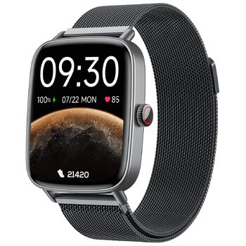 Розумний годинник для чоловіків та жінок з функцією телефону, фітнес-годинник 1,85 дюйма, понад 100 спортивних режимів, фітнес-трекер з моніторингом серцевого ритму/SpO2/сну, крокомір, водонепроникний спортивний годинник IP68 для iOS та Android, металевий