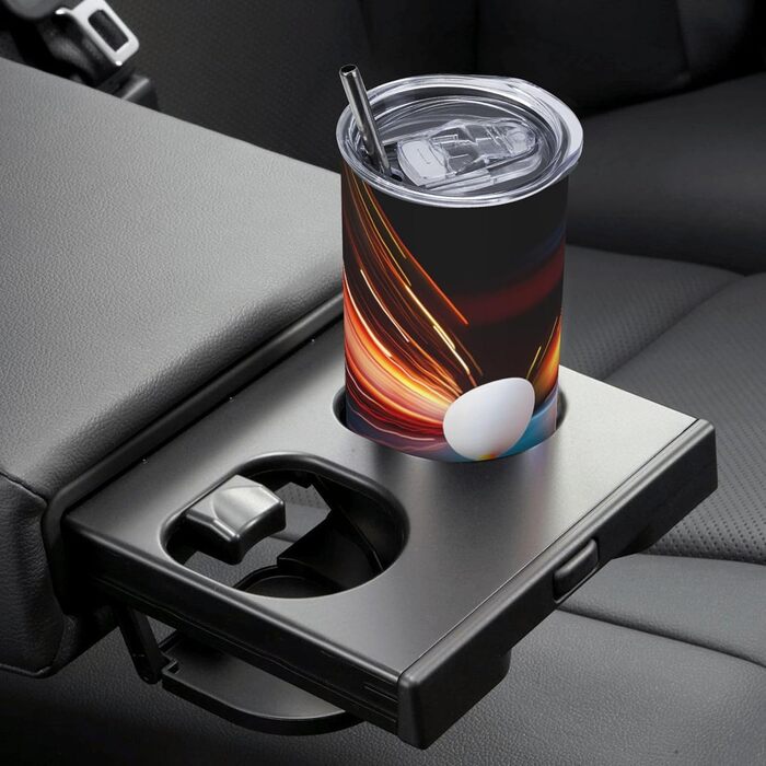 Кухоль з прямою трубочкою, 590 мл, настільний теніс, з принтом, дорожній кухоль, підходить для кемпінгу, офісу та дому