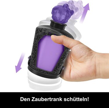 Міні-ляльки Monster High Potions та аксесуари, фігурки-сюрпризи заввишки приблизно 7 см у пляшці для демонстрації з водяною кришкою та брелоками (персонажі можуть відрізнятися), кольорові HYB10