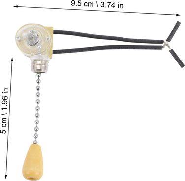 Комплектів Перемикач на блискавці Стельовий вентилятор Світло Ланцюг Ланцюг Тягни за мотузку Пластик Лампа Лампа Дерев&39яний шнур 10 шт. * 5, 5