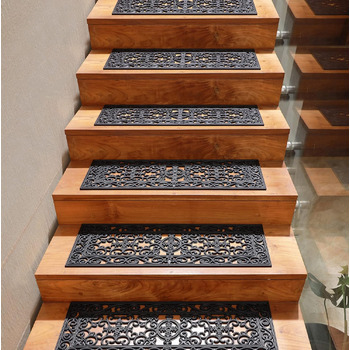 Набір килимків для сходів Irongate Welcome із 6 шт. , 10x30 дюймів, чорний, 6 шт., килимок для сходів 10x30 дюймів