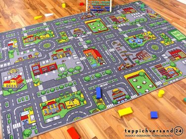 Вивчайте та грайте Вуличний килим з двома вуличними пейзажами з обох сторін у 4 розмірах від 39,90 євро, розмір 100x165 см