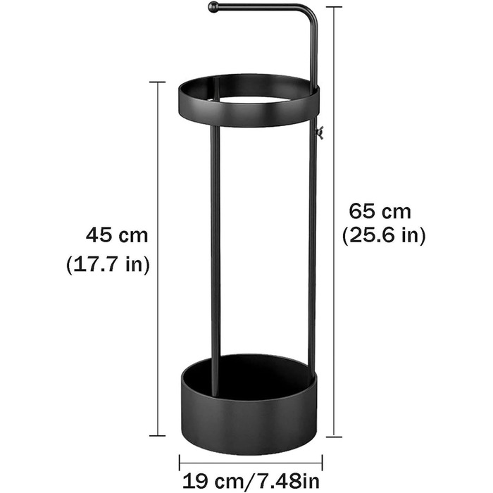 Сталева підставка для парасольок TAUIANE, органайзер для парасольок для вхідної зони, тримач для парасольки з металу, компактний, міцний і стильний, для використання вдома та в офісі.