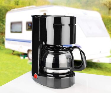 Кавоварка Rosenstein & Shne 12V Автомобільна кавоварка з фільтром, до 3 чашок, 650 мл, 12 вольт, 170 Вт (кавоварка на 12 вольт, ка