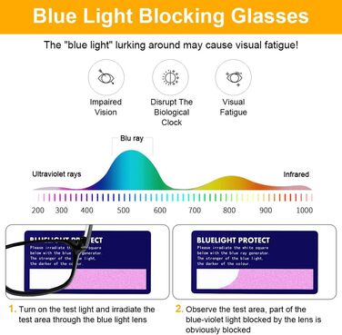 Окуляри з фільтром синього світла ACWOO, набір із 3 окулярів із синім світлом без рецепта, окуляри з блакитним фільтром, вінтажні окуляри проти синього світла для компютерних ігор, окуляри з синім світлом для чоловіків і жінок (сині коричневі чорні)