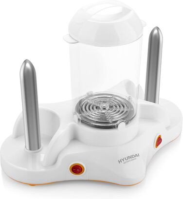 Виробник хот-догів HYUNDAI HDM 120 i 1-12 сосиски i 1-6 яєць i кукурудза в качанах сумісна i 2 стійки для підігріву булочок i маленький помічник для віденських, яєць і кукурудзи