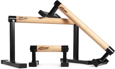 Преміум-паралети до 1500 кг - Дерев&39яні та металеві ручки для віджимань - Нековзні ручки для стійки на руках/турніри - Турніри для віджимань для калістеніки, силових тренувань та йоги MAX