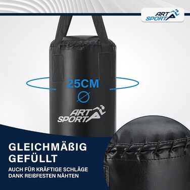 Боксерська груша ArtSport Punching Bag Kids - підвісна боксерська груша 8 кг в комплекті з боксерськими рукавичками, бинтом і кріп