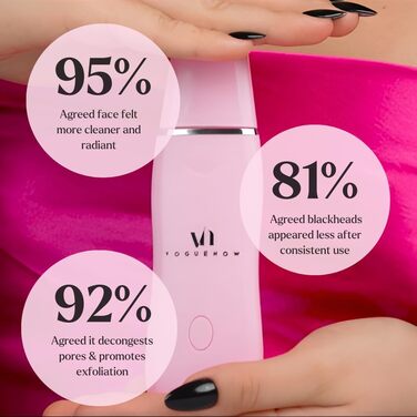 Ультразвуковий скраб для обличчя Skin Scrubber (набір з 3 шт.) - Засіб для глибокого очищення вугрів з розпилювачем для обличчя та набором інструментів для екстракції - Ультразвуковий пілінг шкіри з екстрактором пор