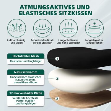 Ергономічне офісне крісло, ергономічне офісне крісло з регульованою поперековою опорою, підлокітниками та підголівником, обертове офісне крісло 150 кг, крісло для керівника з функцією гойдання до 135, чорне, варіант 1