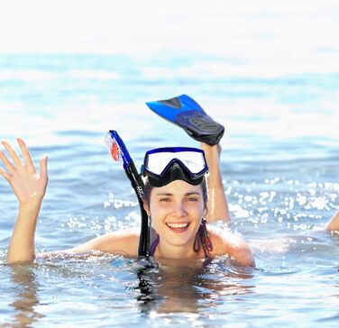 Набір для сухого підводного плавання, маска для підводного плавання Pano з 3 вікнами, окуляри для дайвінгу з захистом від запотівання та трубка, професійне спорядження для підводного плавання для дорослих, синій