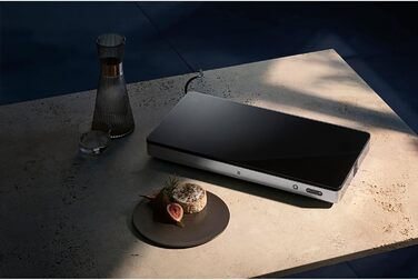 Електрична, нагрівальна плита, для нагрівання та охолодження їжі, 270 Вт, навколишнє освітлення, скляна поверхня