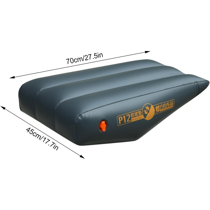 Надувний матрац для автомобіля - Ліжко на передньому сидінні автомобіля, Надувна подушка для автомобіля Надувна передня подушка для автомобільного матраца, Водонепроникний товстий надувний матрац з ПВХ, Герметичний P12-Чорний