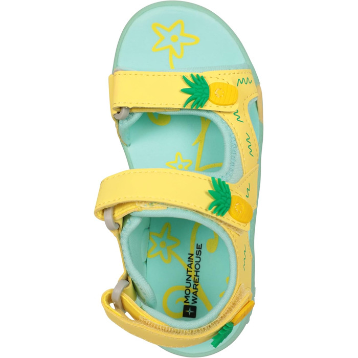 Дитячі пляжні сандалі Mountain Warehouse - Неопрен, Гнучке дитяче осінньо-зимове взуття зі знімним ремінцем на п&39яті - для осені, бігу та подорожей, EU 27 світло-жовті