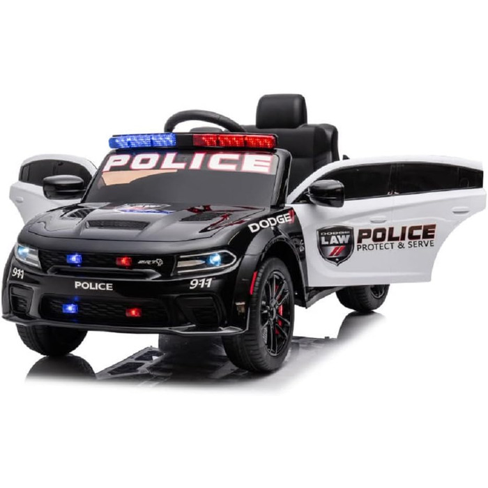 Дитячий транспортний засіб - електромобіль Dodge поліцейський ліцензійний - акумулятор 12В, 2 двигуни - пульт дистанційного керува
