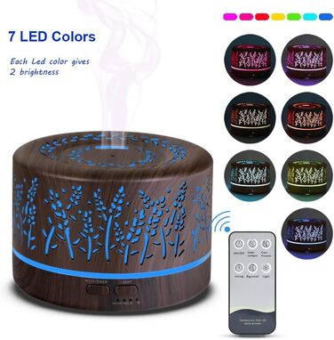 Дифузор аромату YONGYAO, ультразвуковий ароматерапевтичний дифузор для ефірних масел 500 мл, кімнатний зволожувач повітря електрич