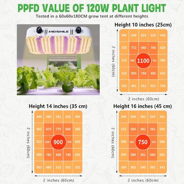 120W LED Grow Lamp Full Spectrum, Complete Hydroponics 600D Growing Tent Kit Kit System Ventilation with Thermo-Hygrometer (SZXTJ-60x60x180), 120W LED Grow Lamp Full Spectrum, Complete Hydroponics 600D Growing Tent Kit Kit System Ventilation with Thermo-H