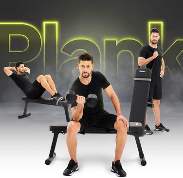 Складана лава ZIPRO Plank, тренувальна лава, фітнес-лава складна лава для жиму лежачи та присідань для домашнього використання компактна лава/лава для жиму лежачи, вантажопідйомність 230 кг з ремінцем для ніг