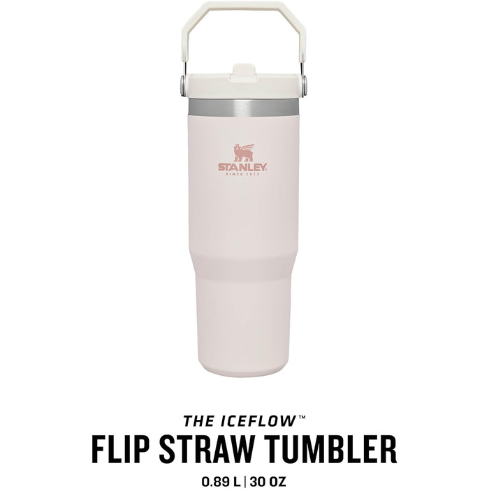 Пляшка для пиття Stanley IceFlow Flip Straw з соломинкою 0,89 л - Пляшка-термос зберігає холод 12 годин - Герметична - Спортивна п