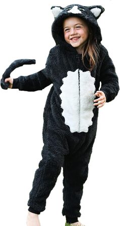 Кігурумі Кошеня Wunsy, суперм'який фліс, чорно-білий 5–6 років