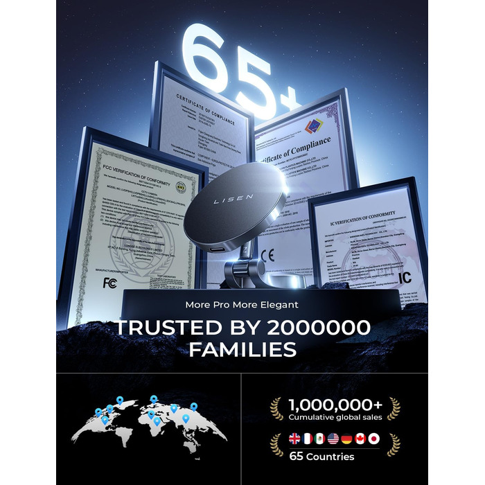 Для Magsafe Автомобільний тримач з функцією зарядки Magsafe Зарядний пристрій Автомобільний магніт для мобільних телефонів Автомоб