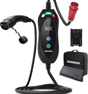 Зарядний кабель CEE 16A до типу 2 11KW 380V, 3-фазний, портативна зарядна станція для електромобілів 5M, мобільна зарядна станція