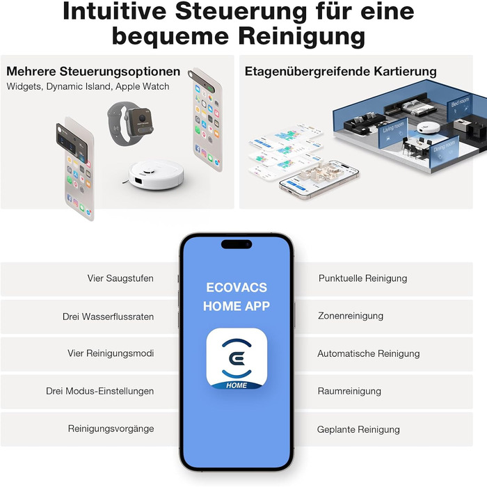 Універсальний вакуумний робот з функцією миття підлоги, потужність всмоктування 10 000 Па, технологія ZeroTangle 2.0, очищення кра