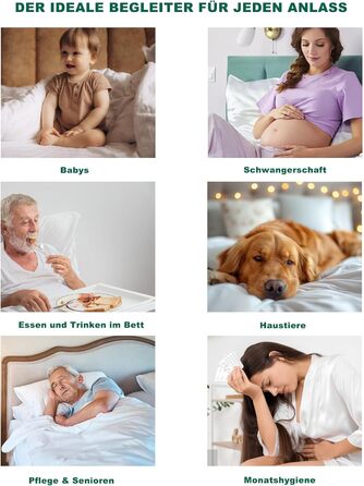 Наматрацник BEDLORE 180x200 см, водонепроникний дихаючий наматрацник з глибокими кишенями 40 см, сертифікований Oeko-TEX, тихий та еластичний (білий) Білий 180x200 см