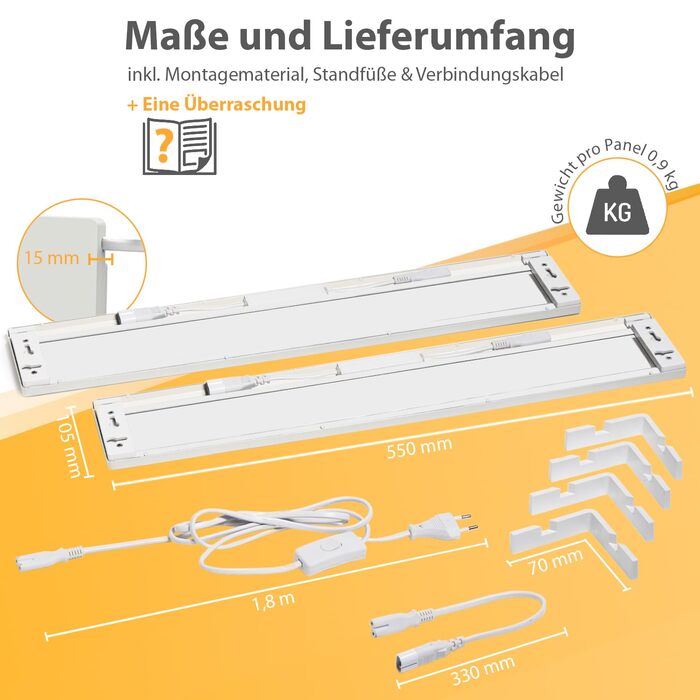Інфрачервона нагрівальна панель Northpoint проти цвілі, електричний засіб для видалення цвілі, 2 шт., придатна для використання по всьому будинку - позбавляє від цвілі БЕЗ хімікатів - для стін та ванних кімнат