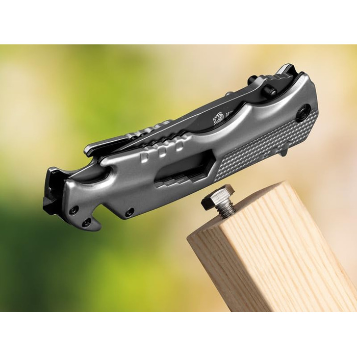 Кишеньковий ніж NedFoss FA48, рятувальний ніж з ремінним різаком та склорізом, складаний ніж з затискачем для ременя, одноручний н