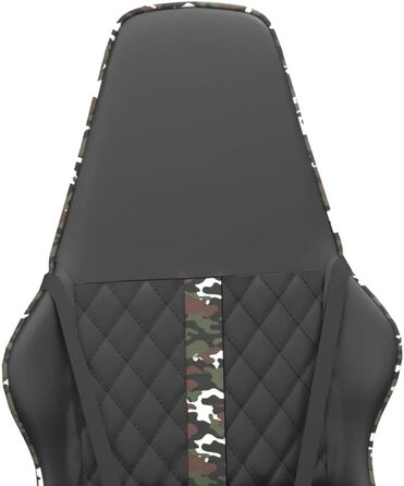 Ігрове крісло Owox, чорне/камуфляжне, штучна шкіра, регульована висота, 5461,5118-128 см, поворот на 360, коліщатка, налаштування для домашнього офісу