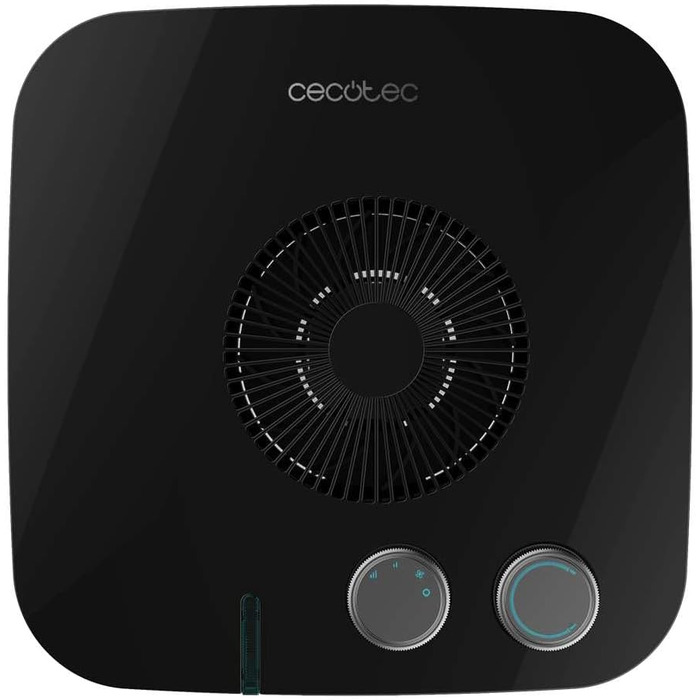Електричний енергозберігаючий вентилятор-обігрівач Cecotec ReadyWarm 2050 Max Horizon, чорний, 2000 Вт, 3 режими роботи, легкий, регульований термостат, ручне керування, автоматичний захист від вимкнення
