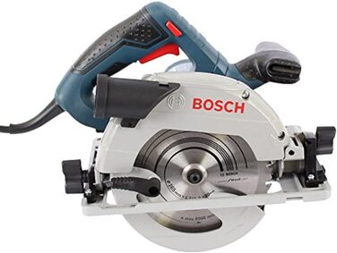 Професійна циркулярна пила Bosch GKS 55 GCE (у комплекті шестигранний патрон, пиляльне полотно , швидкість Standard for Wood, 165