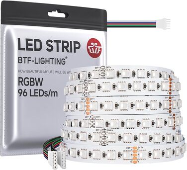 Світлодіодна стрічка 5050SMD RGBW 4IN1 Світлодіодна стрічка RGBХолодна біла (6000-6500K) 24V 5M 96LEDs/m 480LEDs Біла друкована плата IP30 НЕ водонепроникна для внутрішнього освітлення (лише світлодіодна стрічка) Друкована плата Rgbc Біла