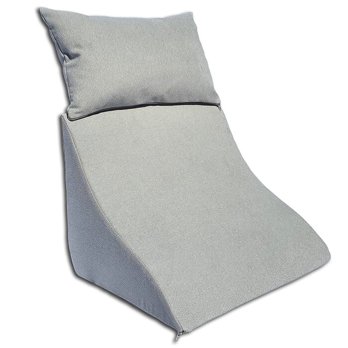 Комплект подушок для читання для ліжка та дивана ергономічна клиноподібна подушка плюс мяка подушка для дивана для читання, перегляду телевізора та відпочинку (світло-сірий)