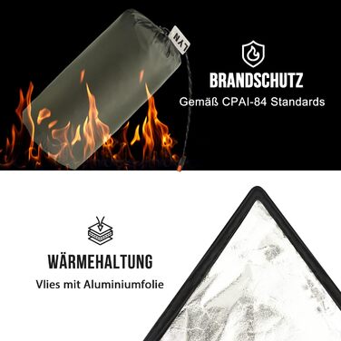 Надзвичайно великий багаторазовий намет для виживання на блискавці для кемпінгу, походів, бушкрафту та надання першої допомоги зеленого кольору