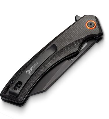 Складаний ніж NedFoss MAMBA, одноручний ніж зі сталі 9CM D2 з рукояткою Micarta, кишеньковий ніж з замком лайнера та шарикопідшипн