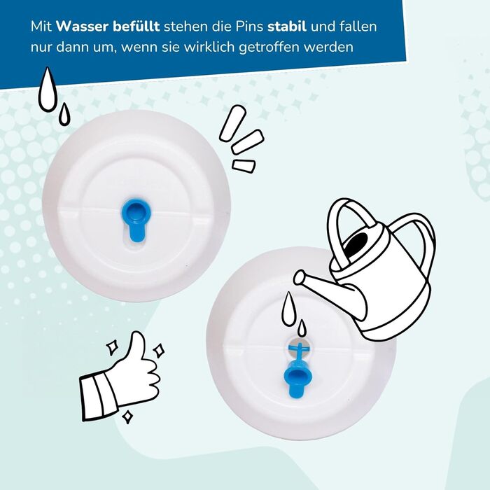 Боулінг-гра з 6 кеглями та кулею, кеглі 42 см, стабільна, наповнювана, міцна та водонепроникна, включаючи сумку для перенесення, вік 3, 60131 XXL