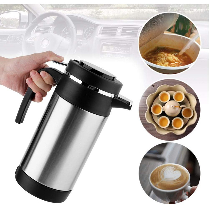 Автомобільний чайник, нержавіюча сталь 12В автомобільна чашка для підігріву кави чай термос чашка для підігріву води чайник для по