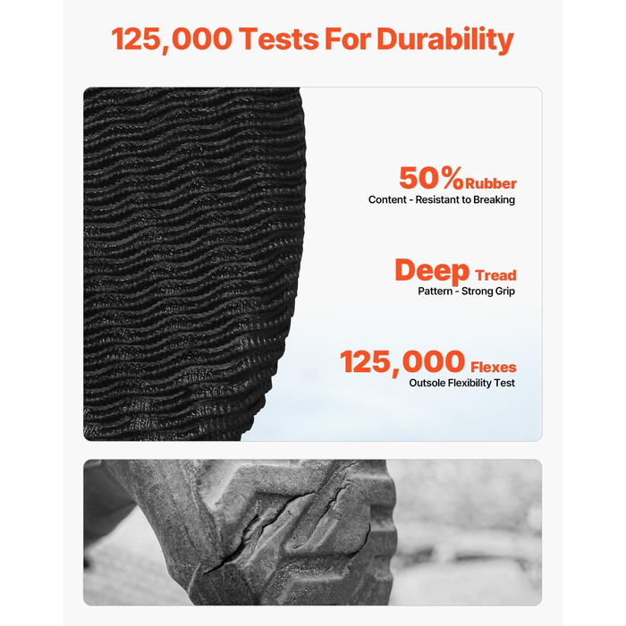 Жіночі гумові чоботи VEVOR, чорні, 40 EU