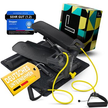 Степер LANDWEHR для домашнього використання, тренажер для підйому сходами, вантажопідйомність до 180 кг, стабільна сталева конструкція, чорний, почніть безпечні тренування зараз, рекомендовано тренерами