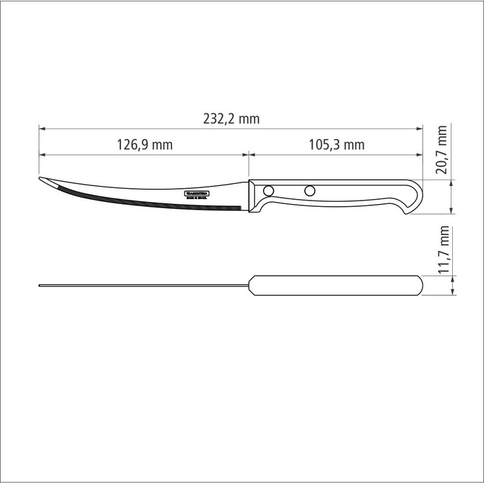 Ніж для томатів TRAMONTINA ULTRACORTE, 127 мм (6488975)