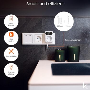 Інфрачервоний обігрівач Knighaus - 130 Вт із сертифікацією TV SD 5-річна гарантія виробника Подвійний захист від перегріву Для настінного монтажу Включає розумний термостат та застосунок